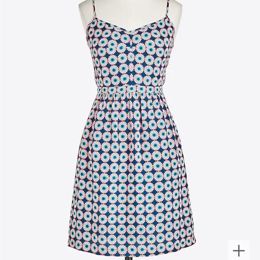 J. Crew Printed Seaside Cami Dress in India blue